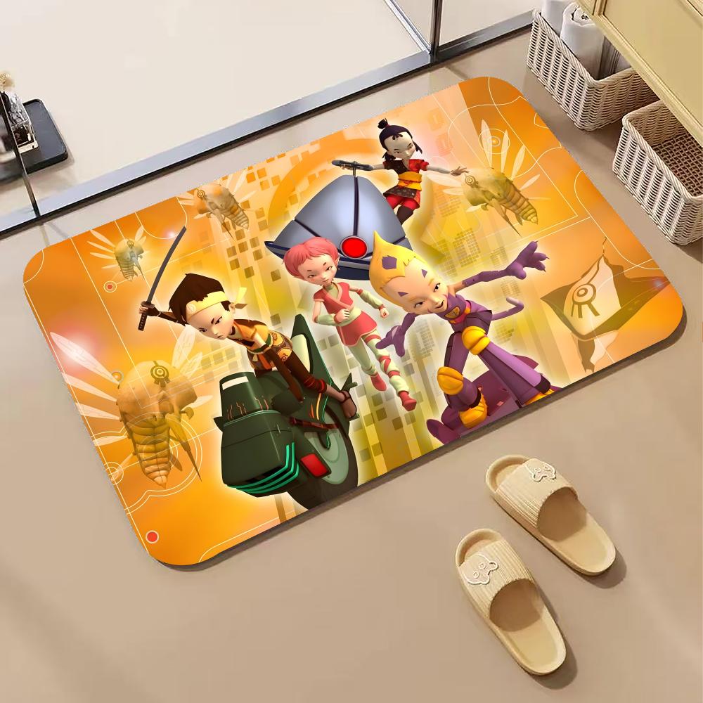Quick Dry Diatomite Bath Mat - Anime C-Code L-Lyoko Floor Mat Diatomite