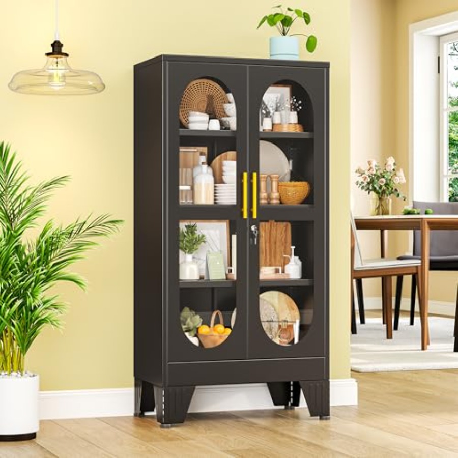 Kitchen - 47 H Locking Display Cabinet for