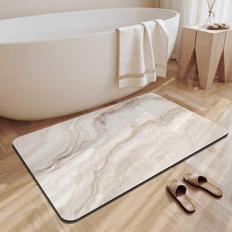 Quick Dry Diatomite Bath Mat - Diatomaceous Earth Bath Mat Bathroom Absorbent