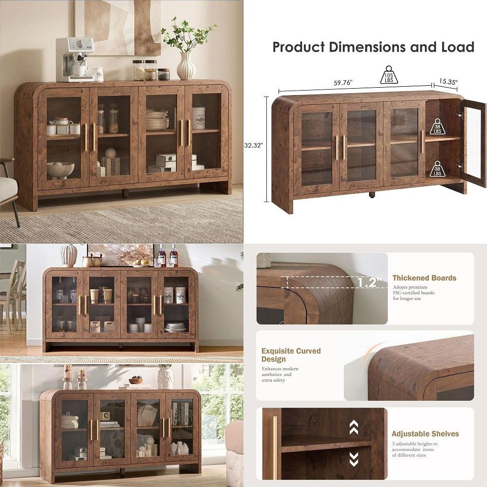 Storage & Organization - Sideboard Buffet Cabinet with Storage, Sideboard