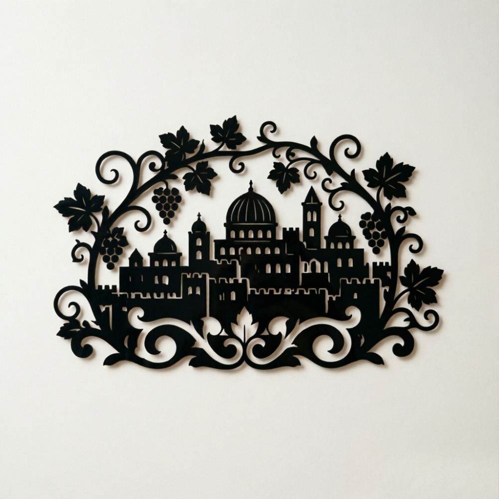 Home Decor - CIFBUY Iron Wall Art Jerusalem Skyline