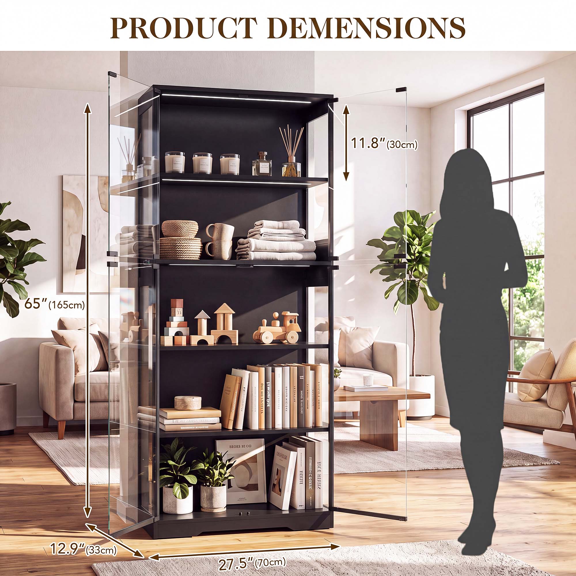 TCGBKAF 5‑Tier Display Cabinet - огляд і ціна Storage & Organization