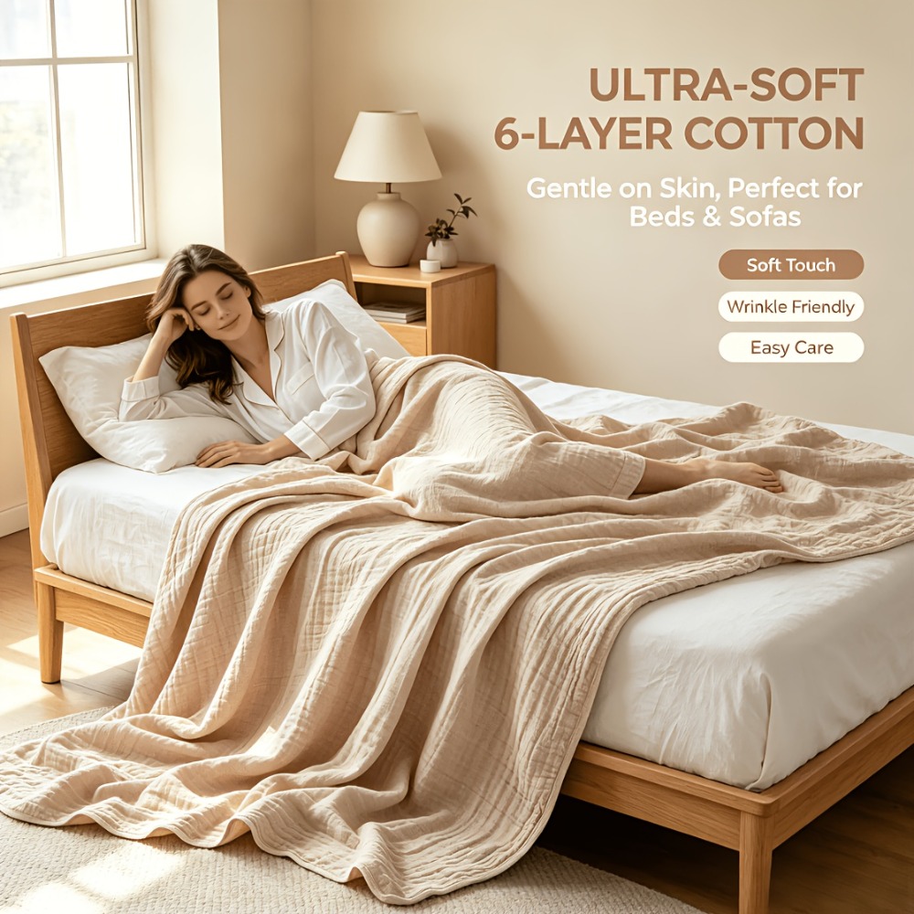 100% Cotton Muslin Blankets Li - огляд і ціна Muslin Cotton Bedspread