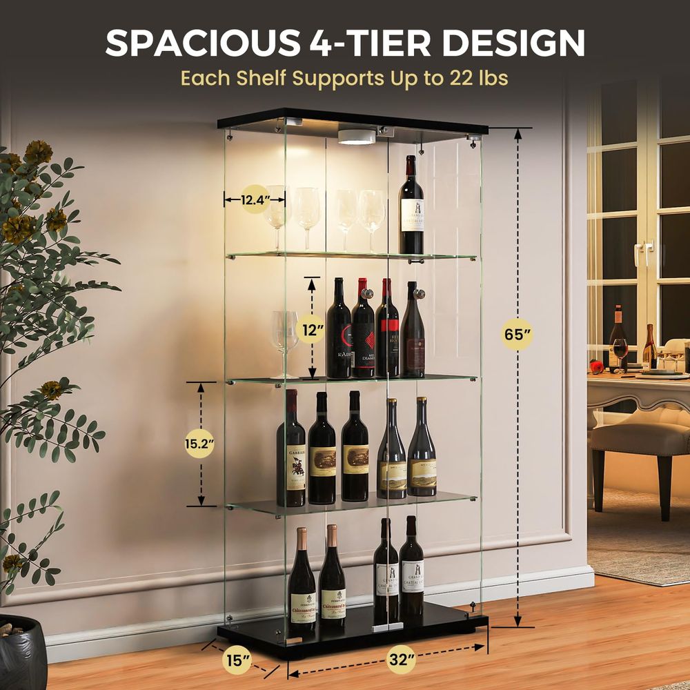 Display Cabinet with LED Light - огляд і ціна Lighting