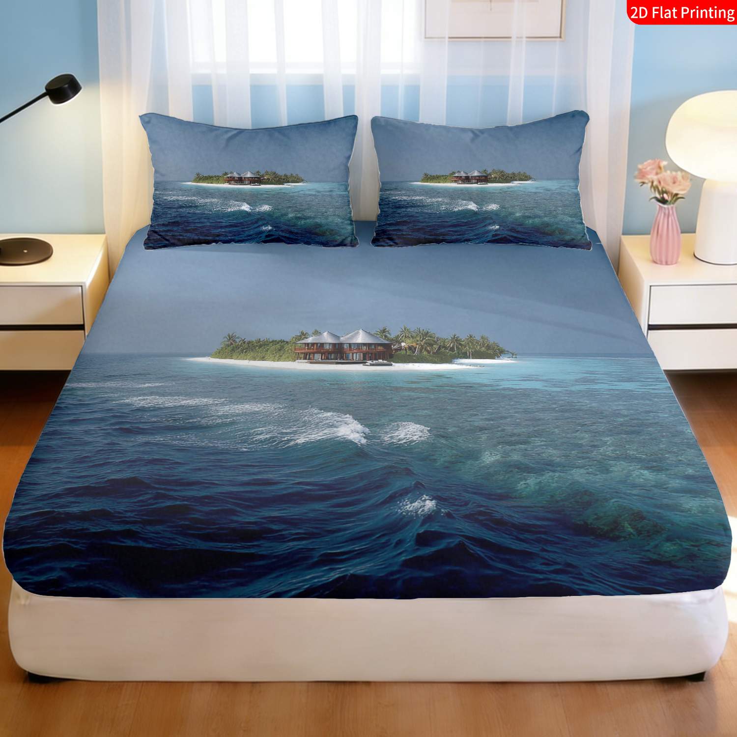 Tropical Island Bedding Set Pa - огляд і ціна Fitted Bed Sheets Deep Pocket