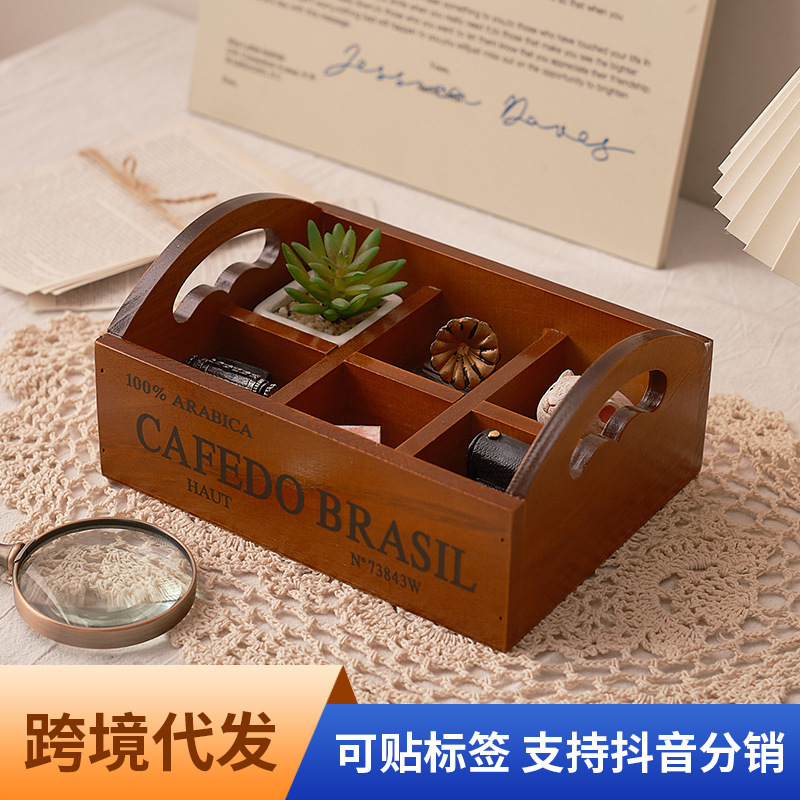 Zakka retro wooden portable si - огляд і ціна Storage & Organization