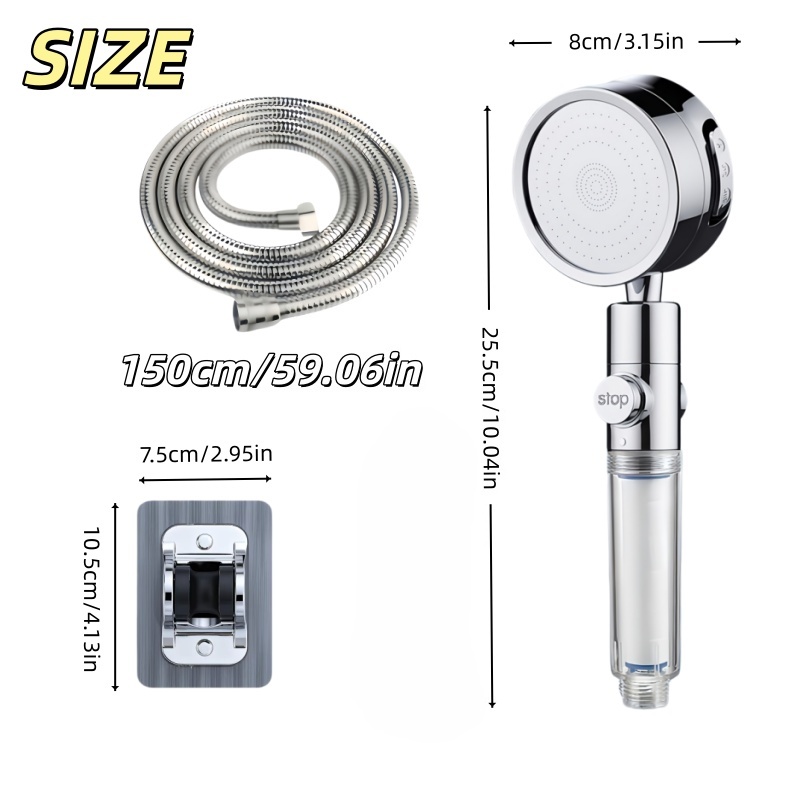 Visible Filter Window High Pre - огляд і ціна High Pressure Shower Head Handheld