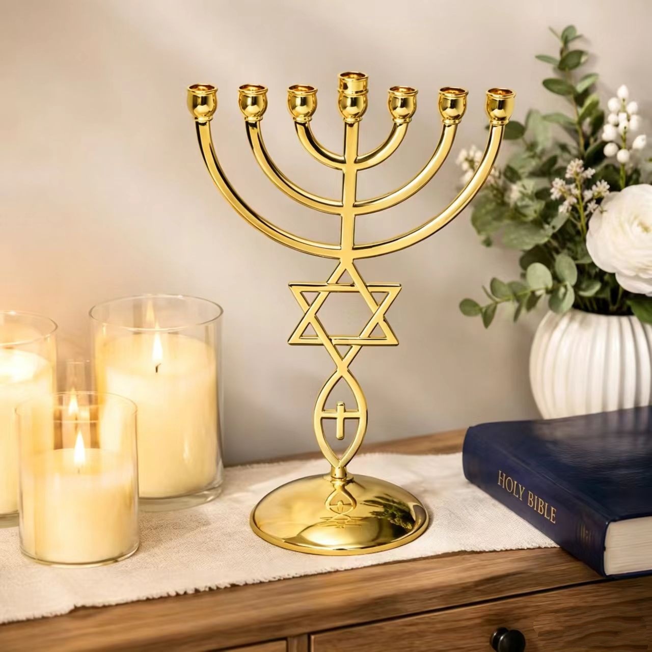 Hanukkah Seven-Headed Candle H - огляд і ціна Home Decor