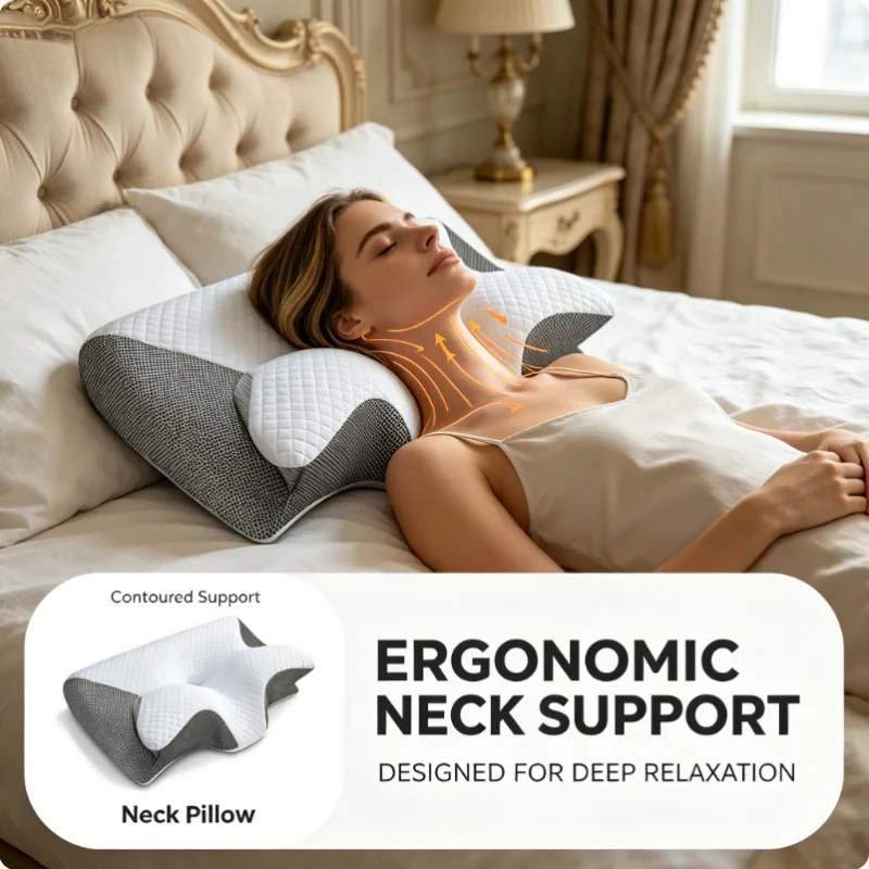 Neck Pain Relief Memory Foam C - огляд і ціна Memory Foam Orthopedic Pillow Neck Pain