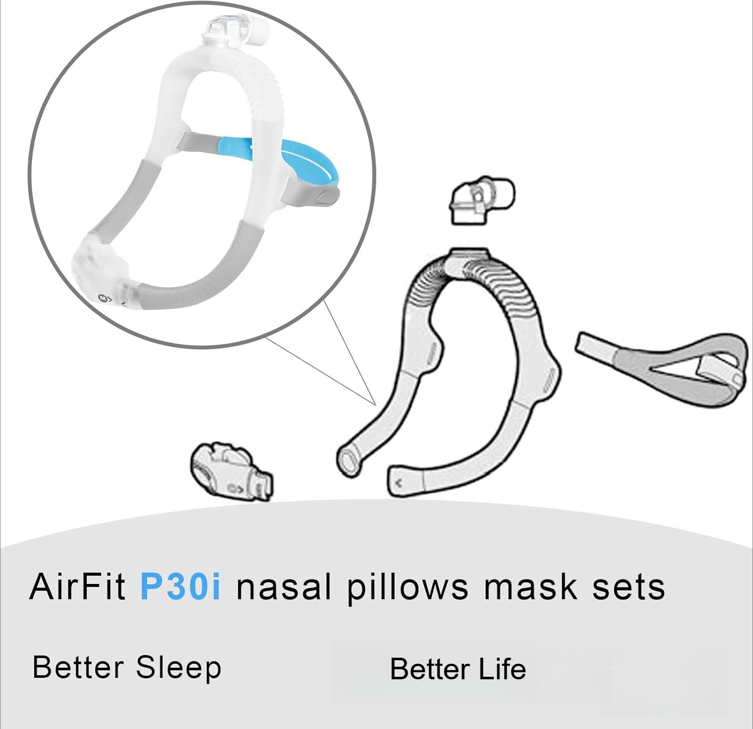 CPAP Nasal Pillow Mask FitAirF - огляд і ціна Anti Snore Contour Pillow
