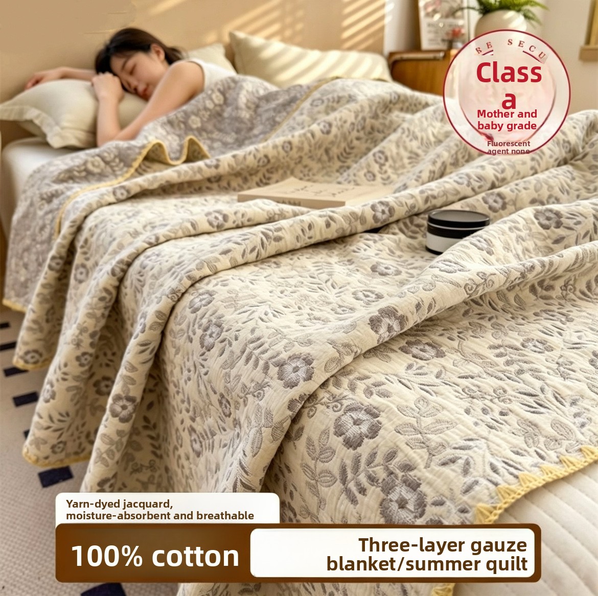 100% Cotton Muslin Blanket Bre - огляд і ціна Muslin Cotton Bedspread