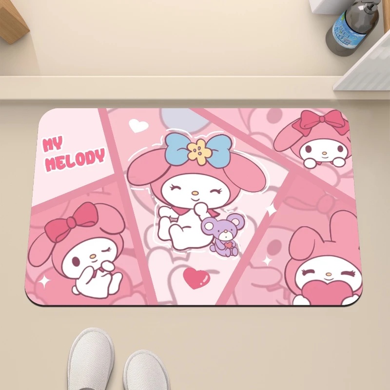 Hello Kitty Strawberry & Bear  - огляд і ціна Quick Dry Diatomite Bath Mat