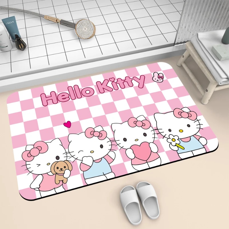 Hello Kitty Strawberry & Bear  - огляд і ціна Quick Dry Diatomite Bath Mat