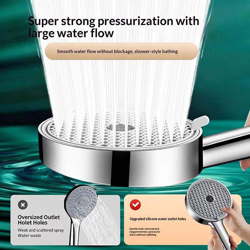 New 6 Modes Adjustable Handhel - огляд і ціна High Pressure Shower Head Handheld