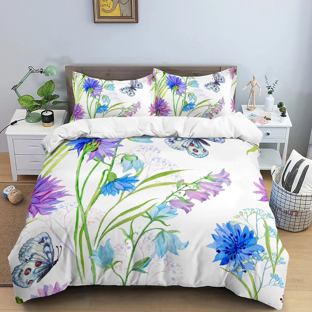 Butterfly Bedding Set 3D Flowe - огляд і ціна Duvet Cover Sets With Zipper