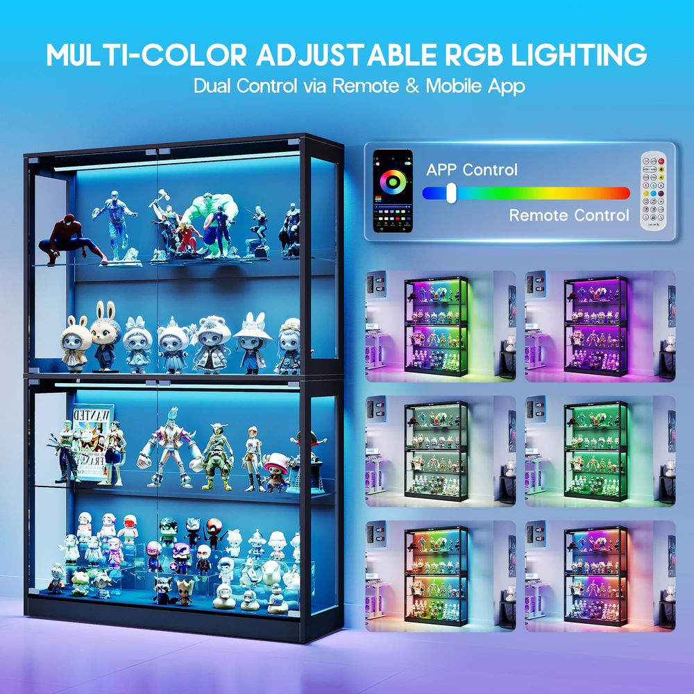Cabinet with LED Light Strips, - огляд і ціна Lighting