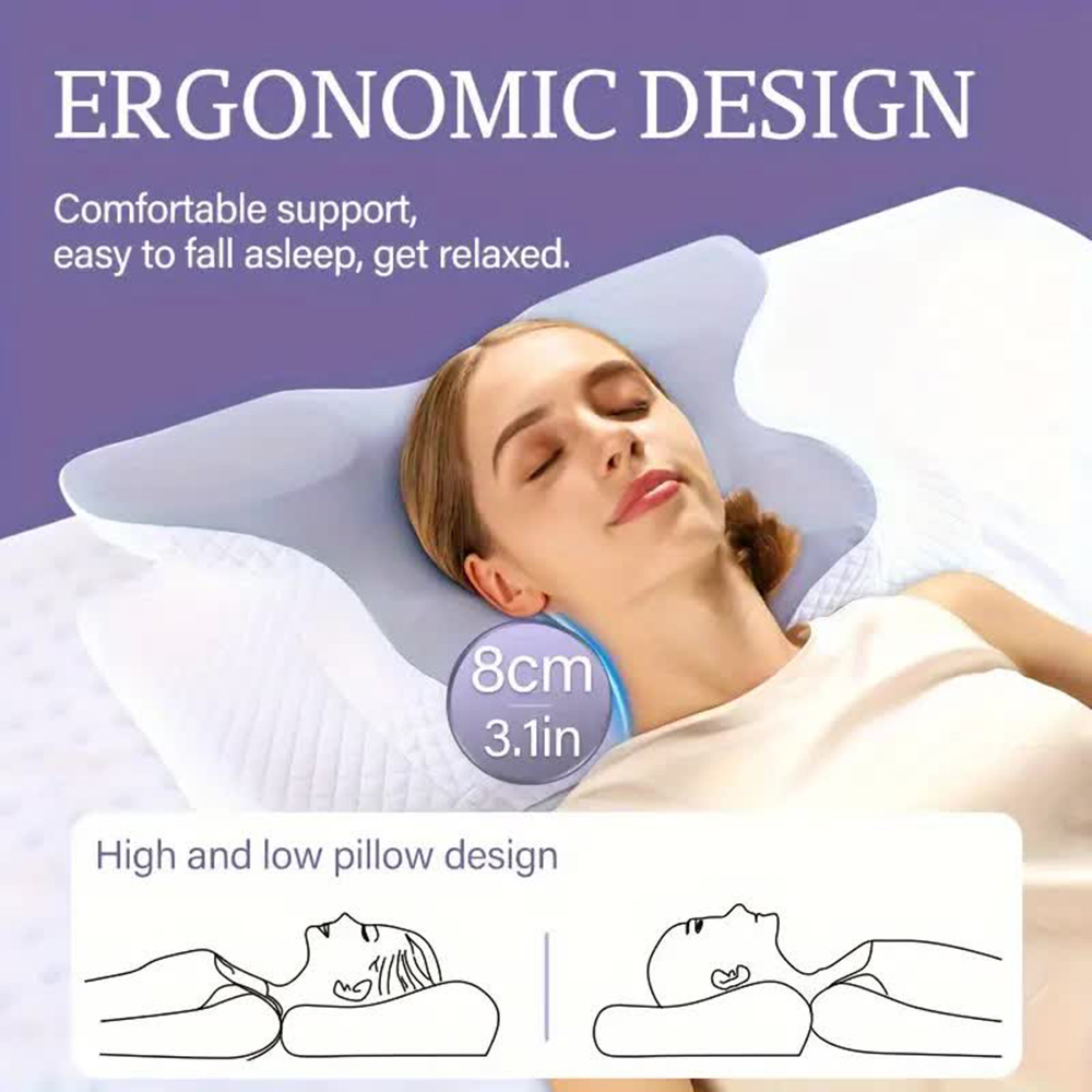 Memory Foam Pillows Butterfly  - огляд і ціна Memory Foam Orthopedic Pillow Neck Pain