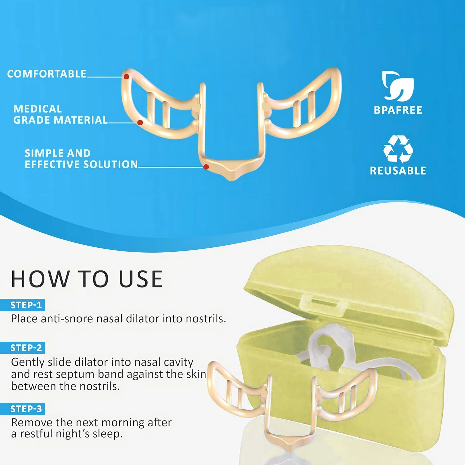 Anti Snore Nasal Dilator Stop  - огляд і ціна Anti Snore Contour Pillow