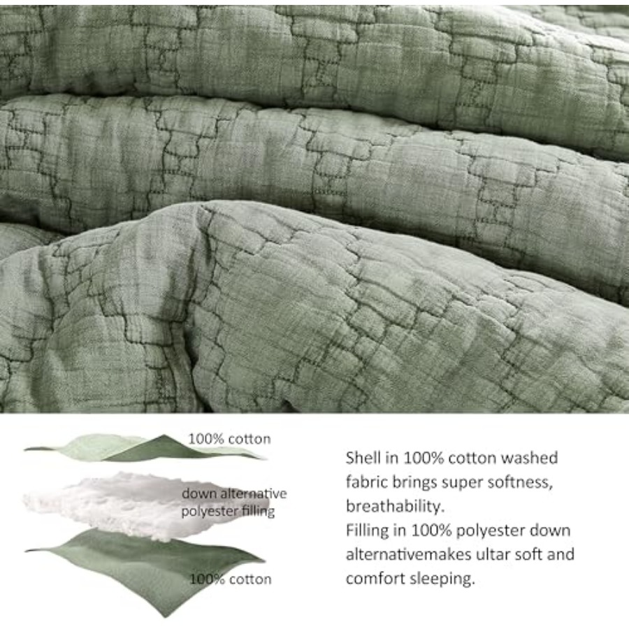 Size Quilt Set Muslin Cotton S - огляд і ціна Muslin Cotton Bedspread