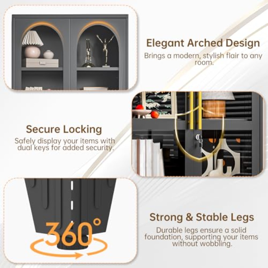 47 H Locking Display Cabinet f - огляд і ціна Kitchen