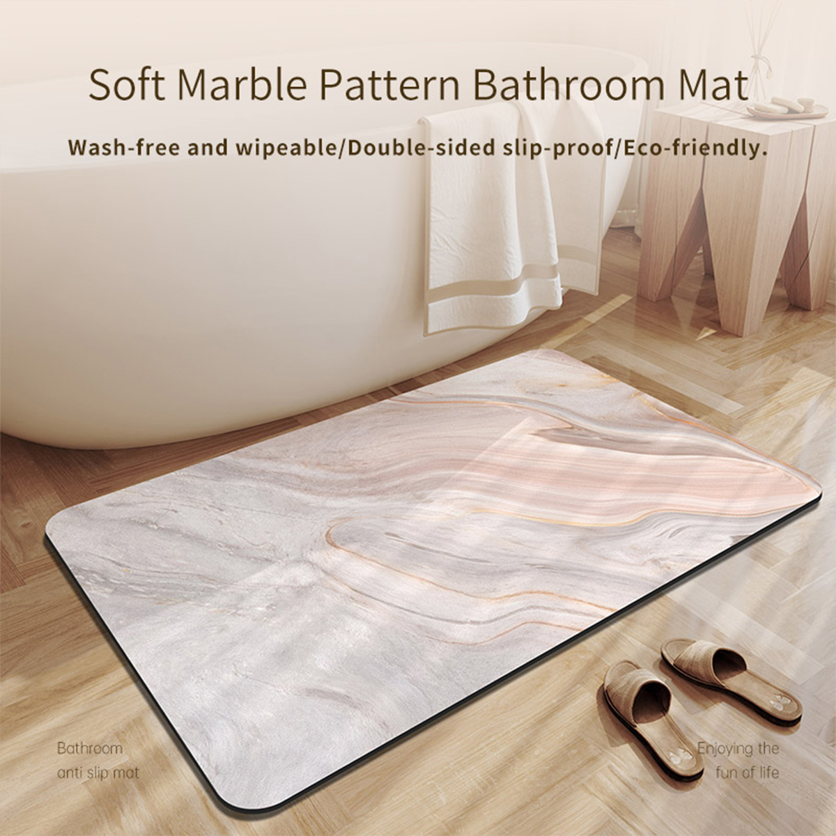 Diatomaceous Earth Bath Mat Ba - огляд і ціна Quick Dry Diatomite Bath Mat