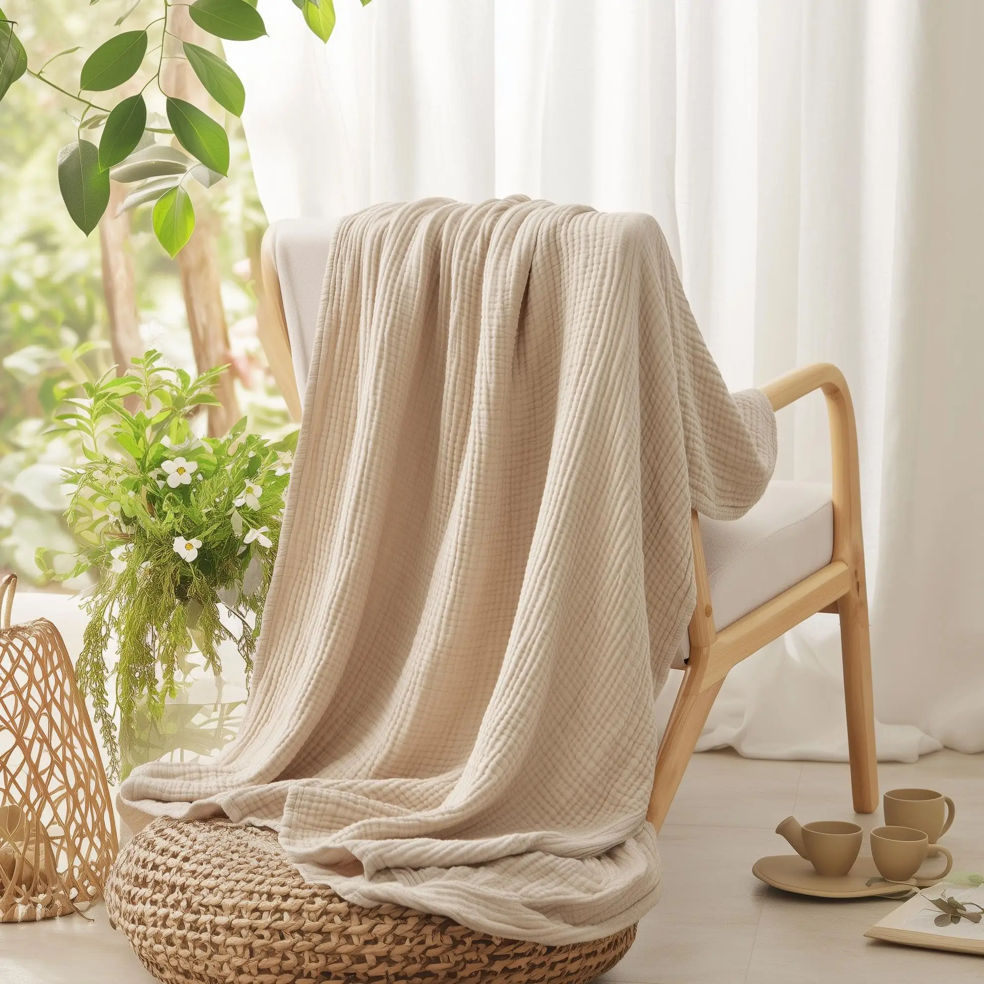 100% Cotton Blanket for Bed So - огляд і ціна Muslin Cotton Bedspread
