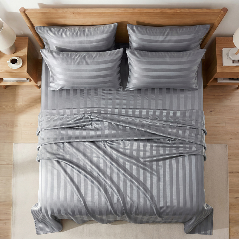 Wrinkle Resistant Striped Sati - огляд і ціна Fitted Bed Sheets Deep Pocket