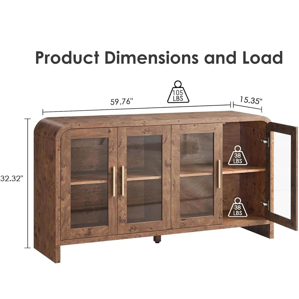 Sideboard Buffet Cabinet with  - огляд і ціна Storage & Organization