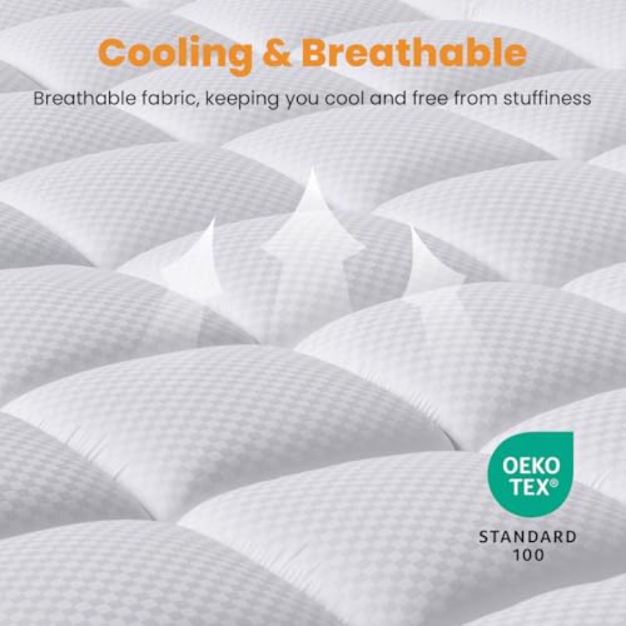 Size Mattress Pad - Cooling Br - огляд і ціна Waterproof Mattress Protector Breathable