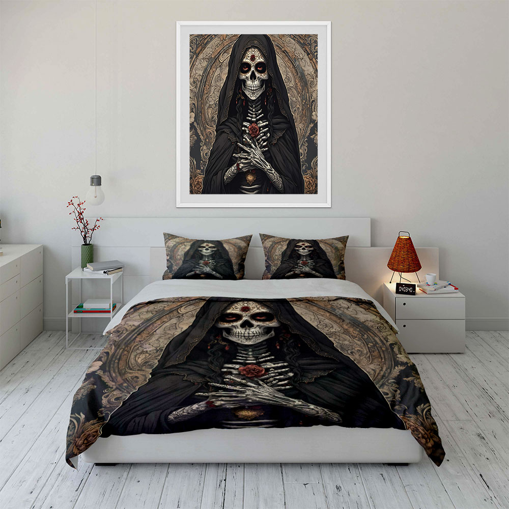 Dark Death Saint and Rose Patt - огляд і ціна Duvet Cover Sets With Zipper