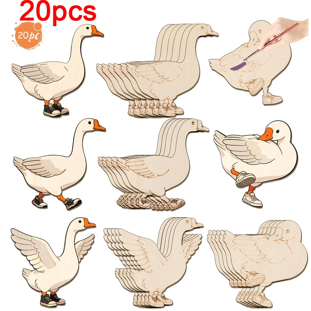 20pcs Unfinished Wooden Craft  - огляд і ціна Home Decor