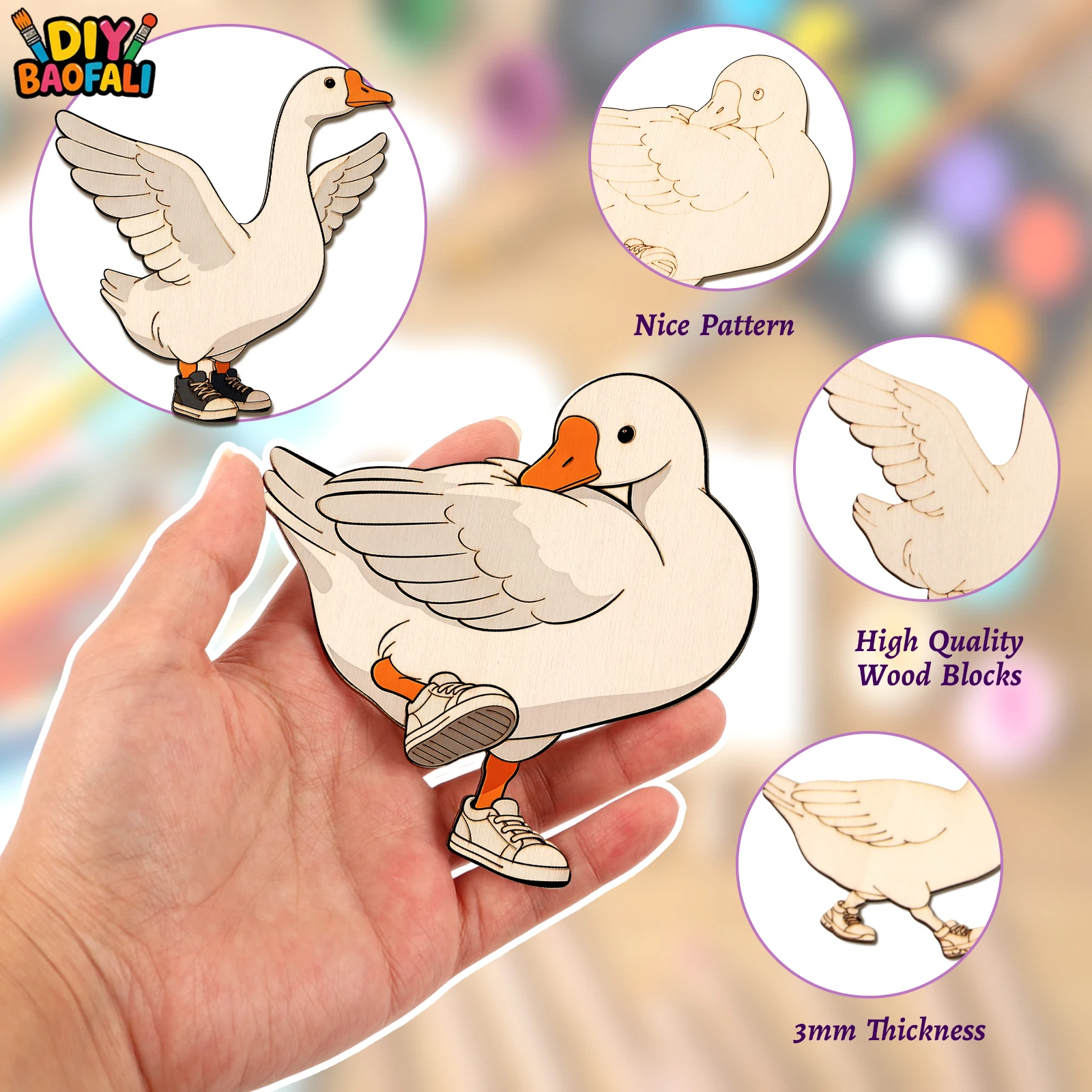 20pcs Unfinished Wooden Craft  - огляд і ціна Home Decor