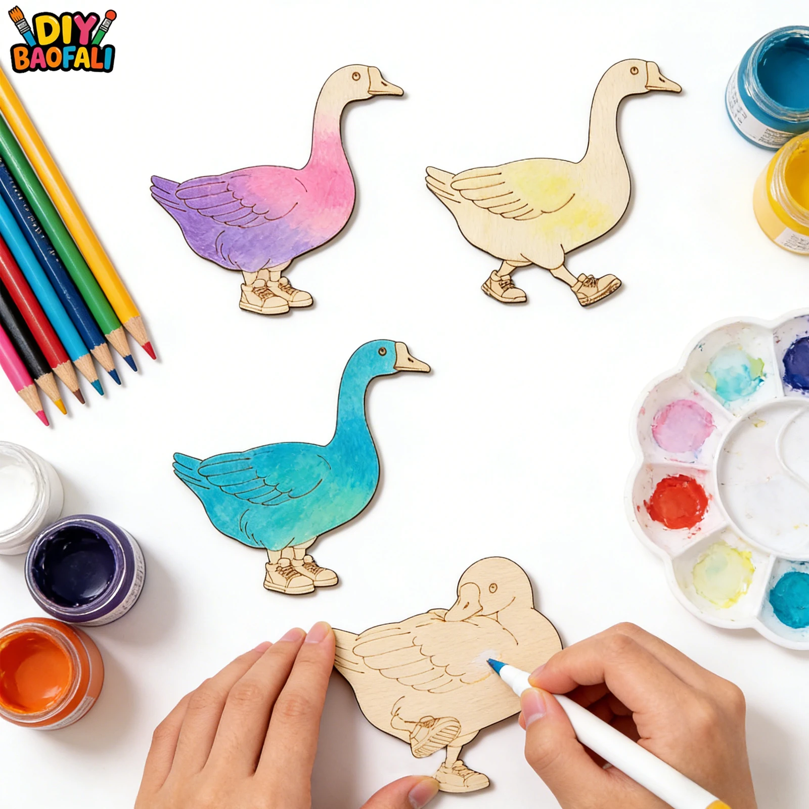 20pcs Unfinished Wooden Craft  - огляд і ціна Home Decor