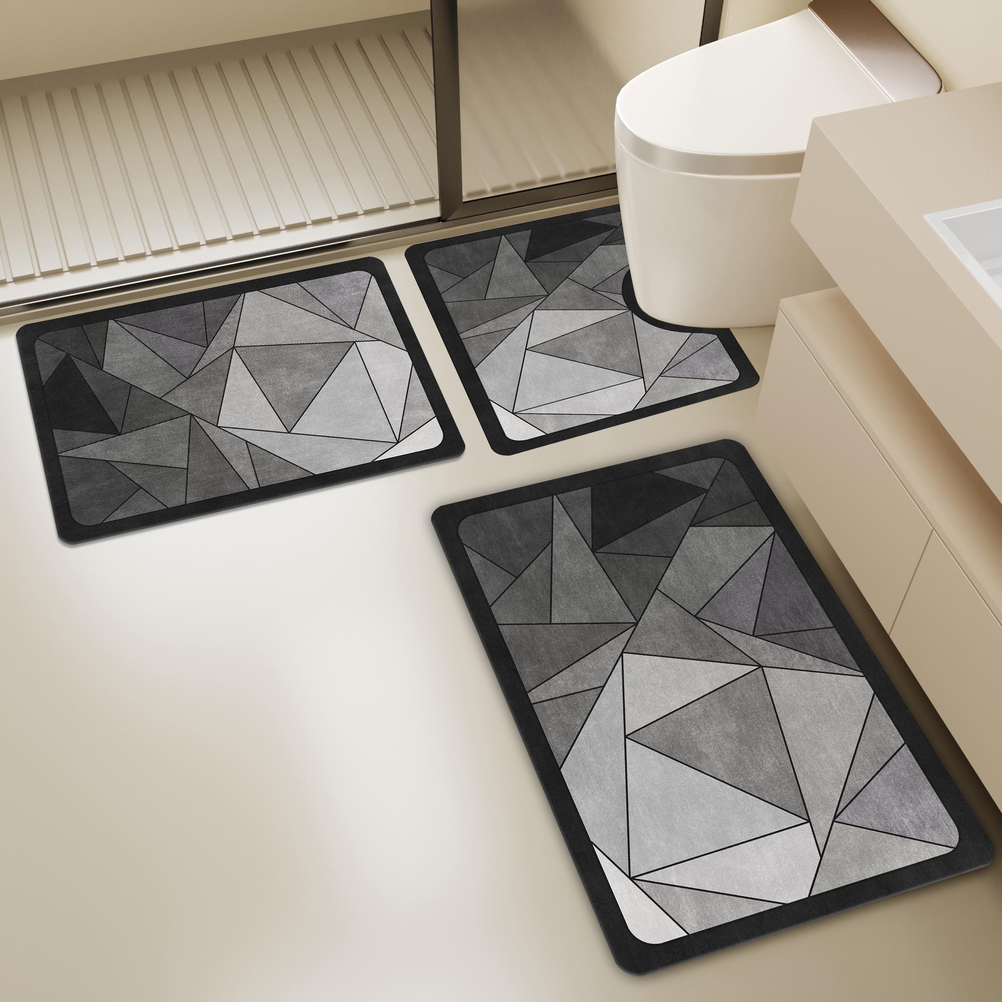 3-Piece Bathroom Mat Set Thick - огляд і ціна Quick Dry Diatomite Bath Mat