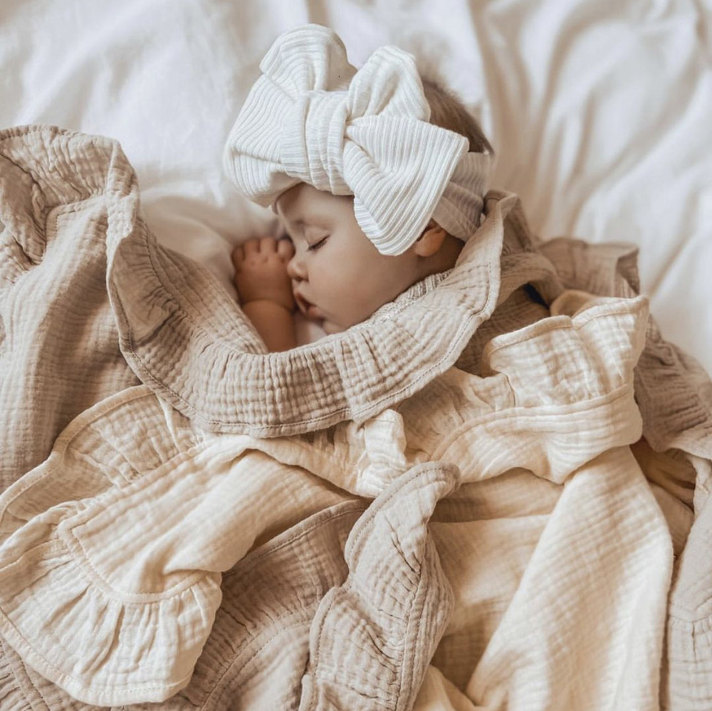 INS Ruffled Muslin Baby Swaddl - огляд і ціна Muslin Cotton Bedspread