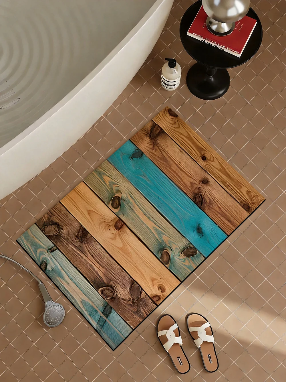 Vintage Reclaimed Wood Diatomi - огляд і ціна Quick Dry Diatomite Bath Mat